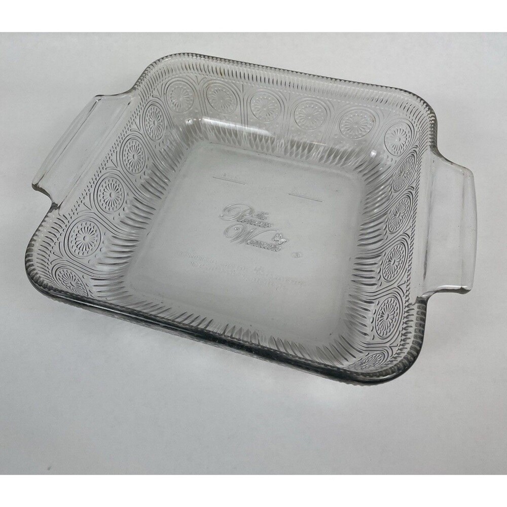 Pioneer Woman “Adeline” 8x8 Clear Glass 2 Qt. Baking Pan Dish Handles